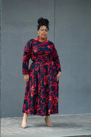 MOYO RED AND BLACK DRESS Women’s Dress