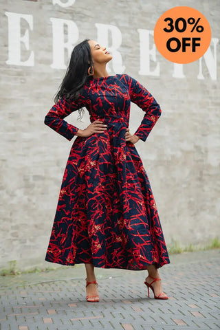 MOYO RED AND BLACK DRESS Women’s Dress