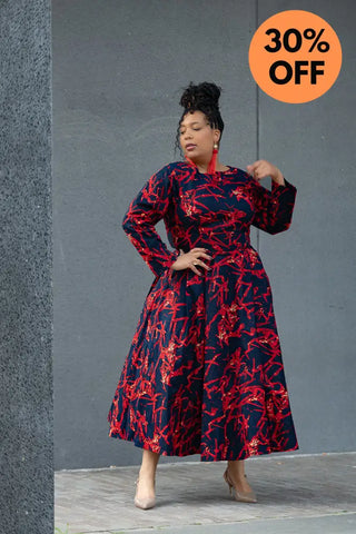 MOYO RED AND BLACK DRESS Women’s Dress