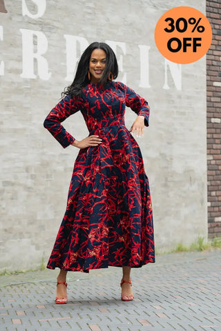 MOYO RED AND BLACK DRESS Women’s Dress