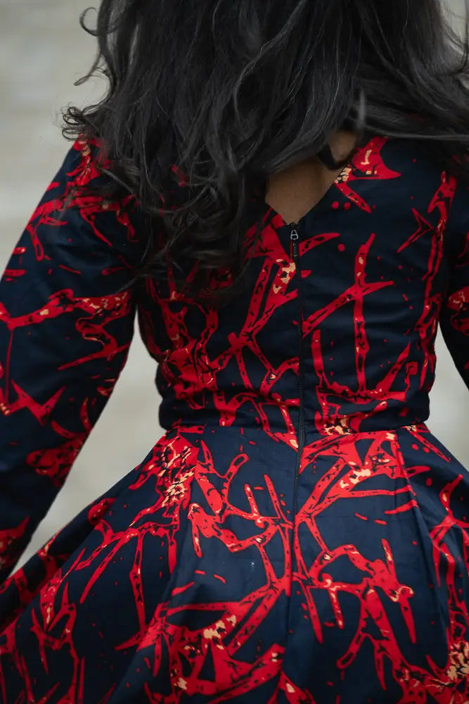 MOYO RED AND BLACK DRESS Women’s Dress