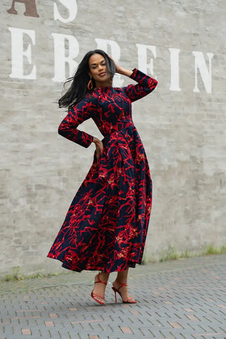 MOYO RED AND BLACK DRESS Women’s Dress