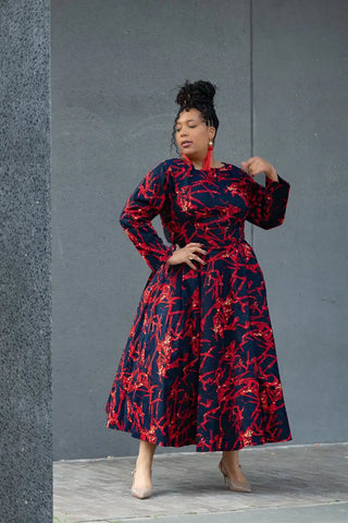 MOYO RED AND BLACK DRESS Women’s Dress