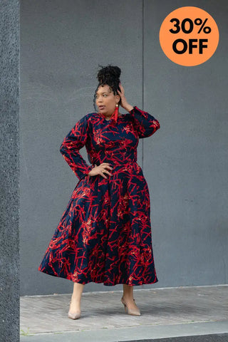 MOYO RED AND BLACK DRESS Women’s Dress