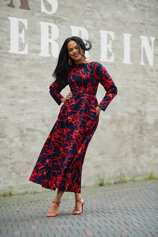 MOYO RED AND BLACK DRESS Women’s Dress