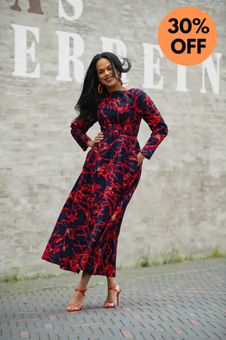 MOYO RED AND BLACK DRESS Women’s Dress