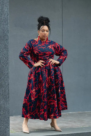 MOYO RED AND BLACK DRESS Women’s Dress