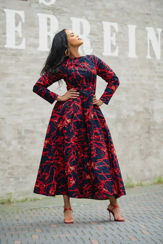 MOYO RED AND BLACK DRESS Women’s Dress