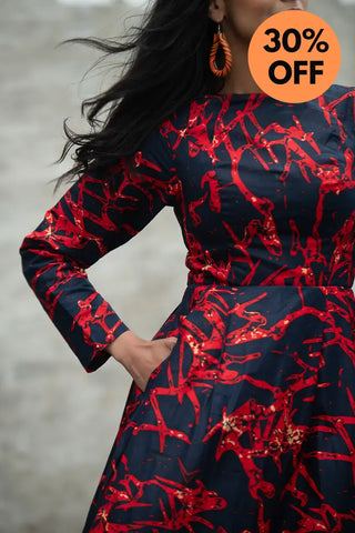 MOYO RED AND BLACK DRESS Women’s Dress