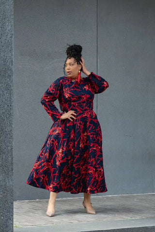 MOYO RED AND BLACK DRESS Women’s Dress