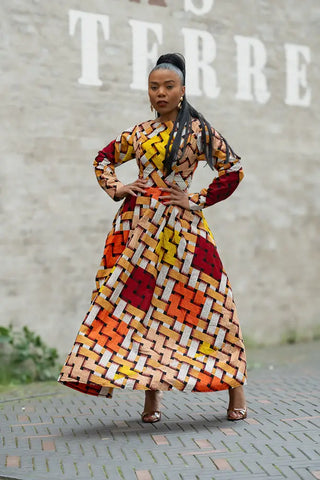 MOYO YELLOW AND ORANGE DRESS Women’s Dress