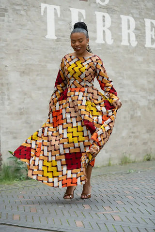 MOYO YELLOW AND ORANGE DRESS Women’s Dress