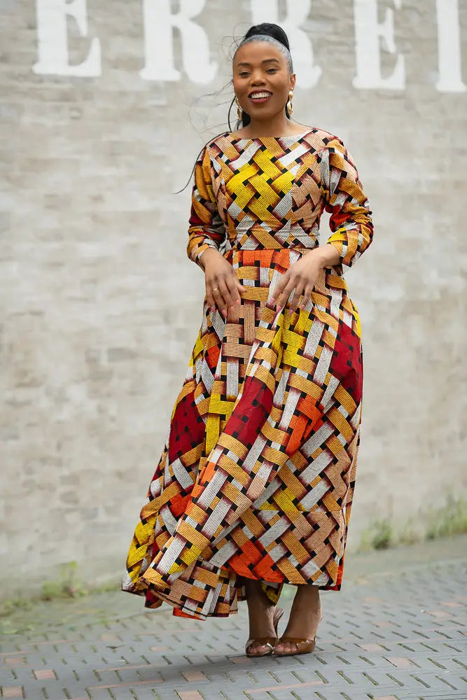 MOYO YELLOW AND ORANGE DRESS Women’s Dress