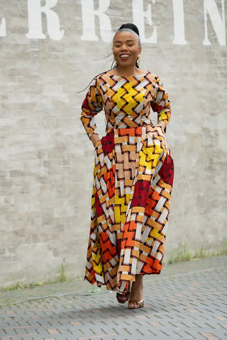 MOYO YELLOW AND ORANGE DRESS Women’s Dress