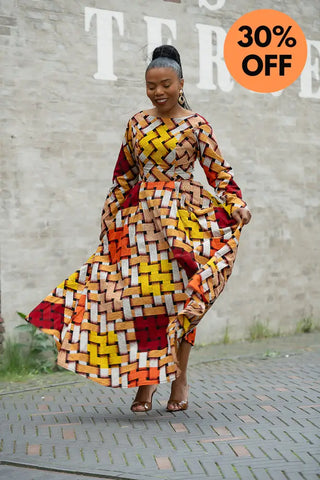 MOYO YELLOW AND ORANGE DRESS Women’s Dress