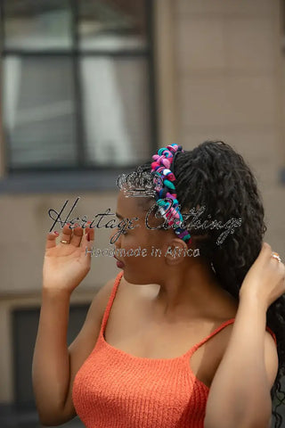 MULTICOLOUR BRAIDED HEADBAND HEADBANDS