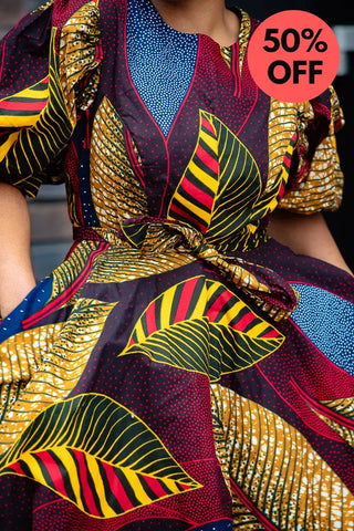 Nefertiti Brown Flare Dress