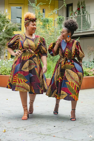 Nefertiti Brown Flare Dress