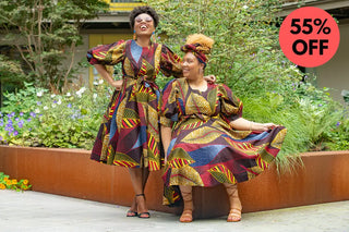 Nefertiti Brown Flare Dress