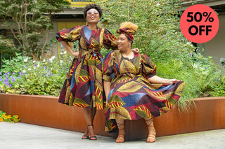 Nefertiti Brown Flare Dress