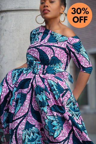 NNENNA PURPLE ASYMMETRIC DRESS