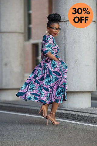 NNENNA PURPLE ASYMMETRIC DRESS