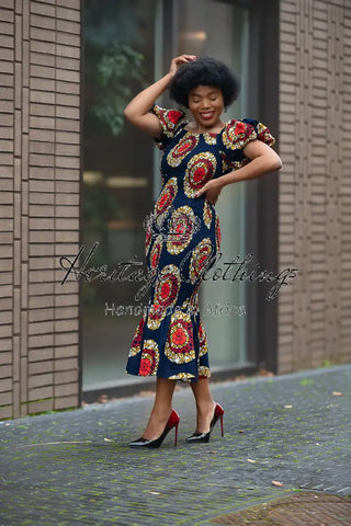 Nomfundo Midi Smocked Dress