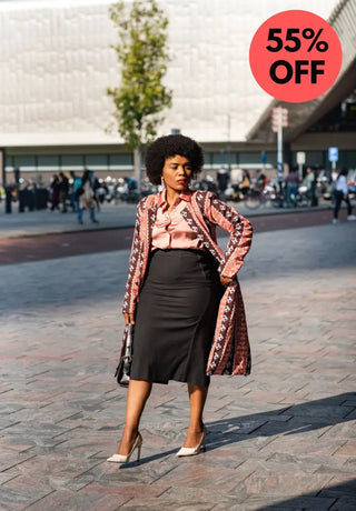 Oba Tribal Peach Jacket Dresses