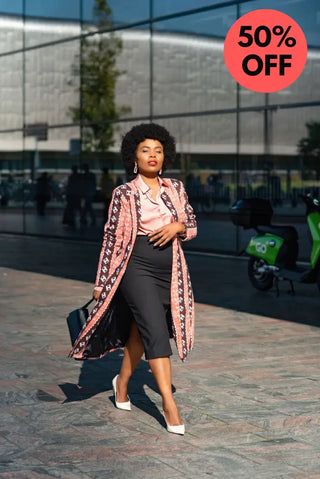 Oba Tribal Peach Jacket Dresses