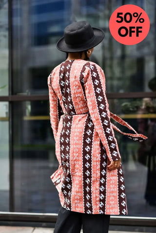 Oba Tribal Peach Jacket Dresses