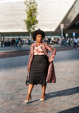 Oba Tribal Peach Jacket Dresses