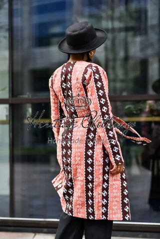Oba Tribal Peach Jacket Dresses