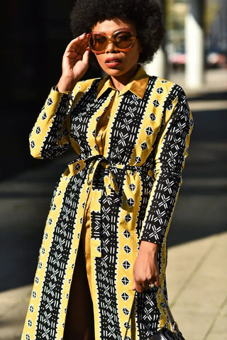 Oba Tribal Yellow Jacket Dresses