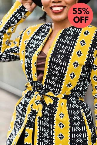 Oba Tribal Yellow Jacket Dresses