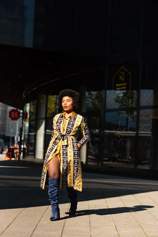 Oba Tribal Yellow Jacket Dresses