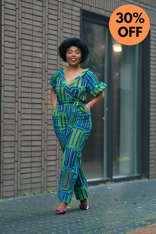 Odette Blue Jumpsuit Apparel & Accessories