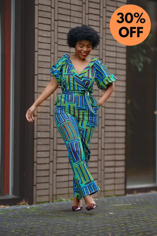 Odette Blue Jumpsuit Apparel & Accessories