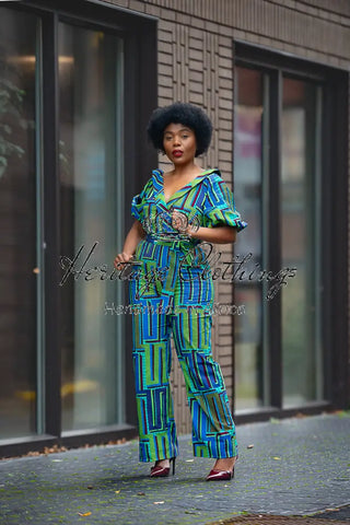 Odette Blue Jumpsuit Apparel & Accessories