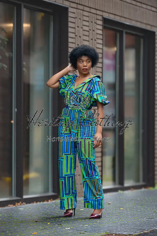 Odette Blue Jumpsuit Apparel & Accessories