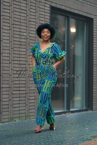 Odette Blue Jumpsuit Apparel & Accessories