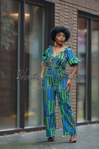 Odette Blue Jumpsuit Apparel & Accessories