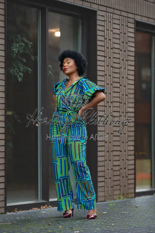 Odette Blue Jumpsuit Apparel & Accessories