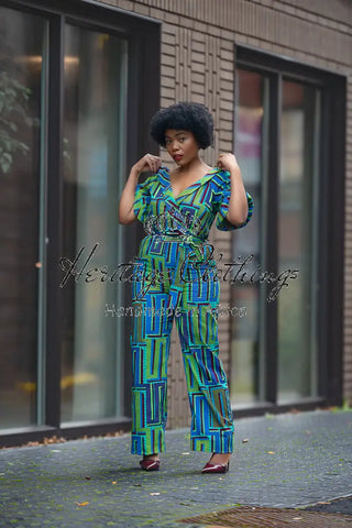 Odette Blue Jumpsuit Apparel & Accessories