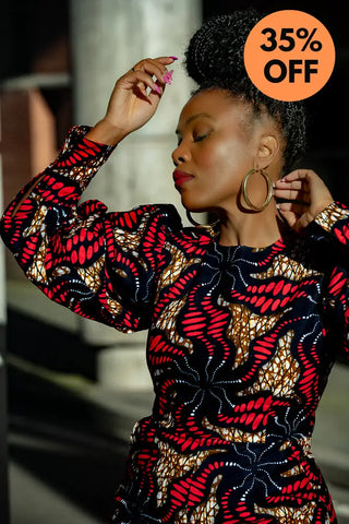 Olivia Navy Blue And Red Jumpsuit