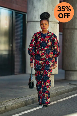 Olivia Navy Blue And Red Jumpsuit