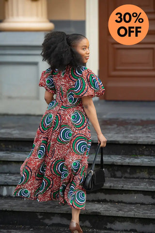 Olori Green And Red Dress Dresses