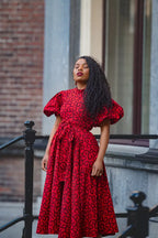 OLORI RUBY RED PRINT DRESS Women’s Dress