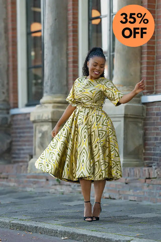 OLUCHI GOLD DRESS Women’s Dress