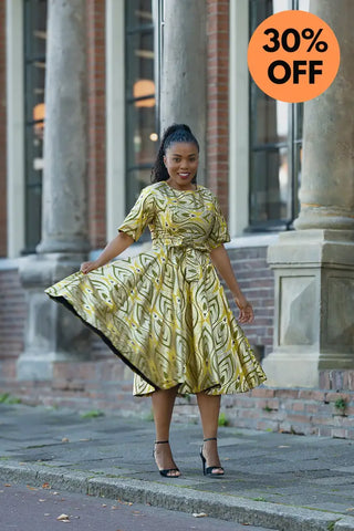 OLUCHI GOLD DRESS Women’s Dress