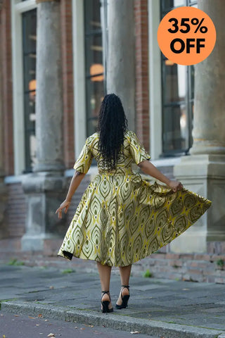 OLUCHI GOLD DRESS Women’s Dress